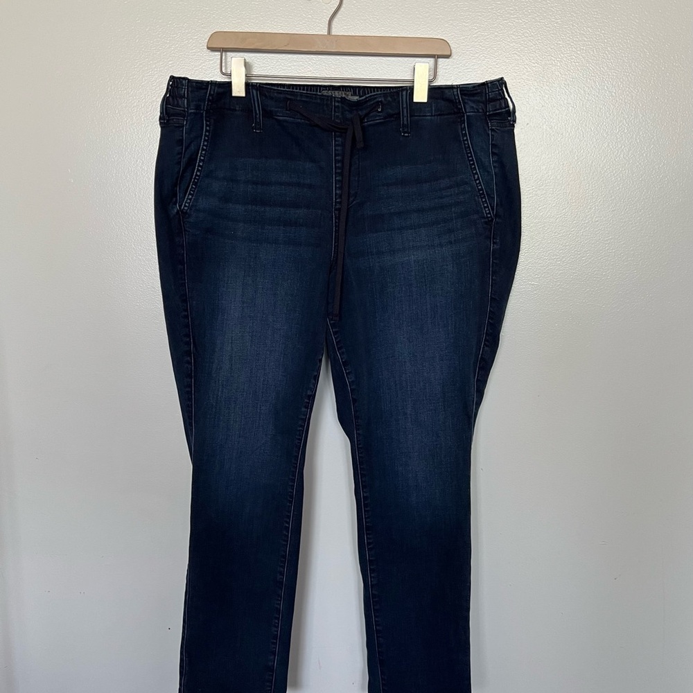 torrid Dark Blue Pull-On Jeggings with Drawstring Waist